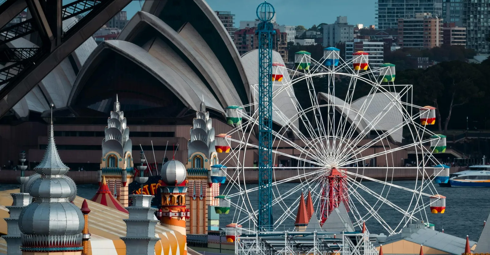 Sydney Harbour — the Harbour Bridge, Luna Park and the Opera House